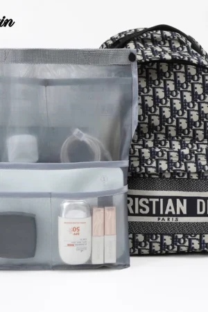 Travel storage bag, divided bag, mesh mesh compartment, visible storage bag, inner bag, mesh bag, double bag, middle bag, organi