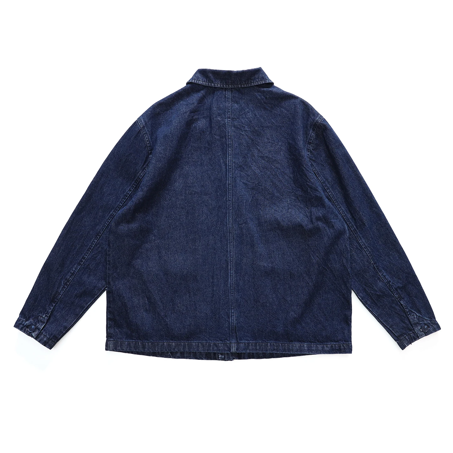 100% cotton denim shirt autumn men's loose casual long-sleeved coat lapel multi-pocket top - Image 2