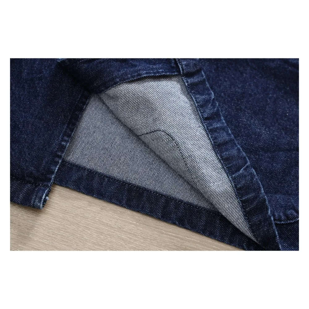 100% cotton denim shirt autumn men's loose casual long-sleeved coat lapel multi-pocket top - Image 5